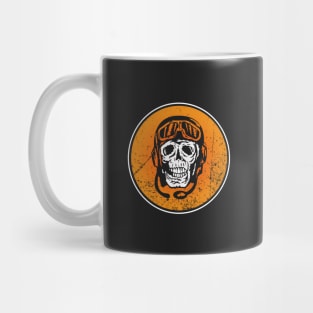 Halloween Pilot Shirt Retro Skull Avgeek Aviation Military goggles Mug